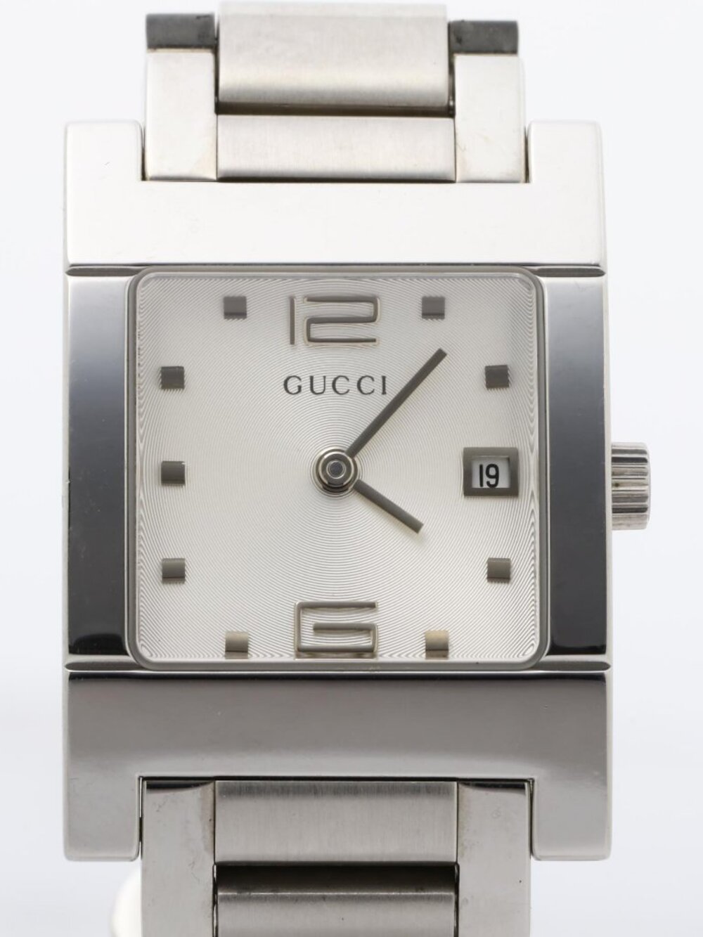 Gucci Silver Stainless Steel Square Dial Watch